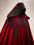 Red hooded long cape